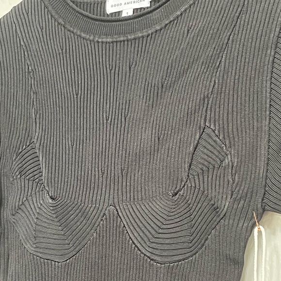 GOOD AMERICAN Plaited Rib Minidress in black size small - 1 - Picture 8 of 10